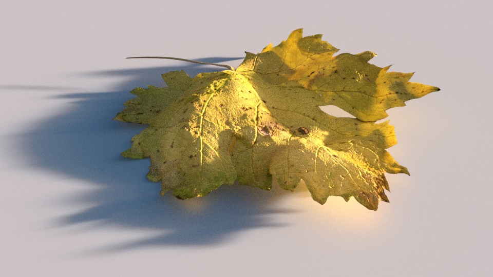High Poly Autumn Leaf preview image 1